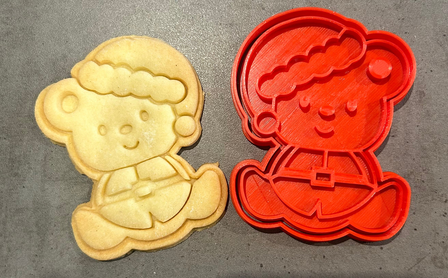 ourson de noël avec bonnet